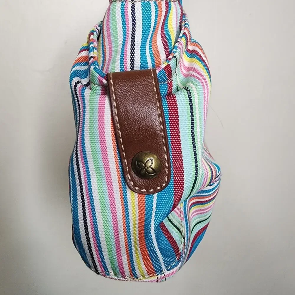 Relic Striped Wood Handle Shoulder Bag